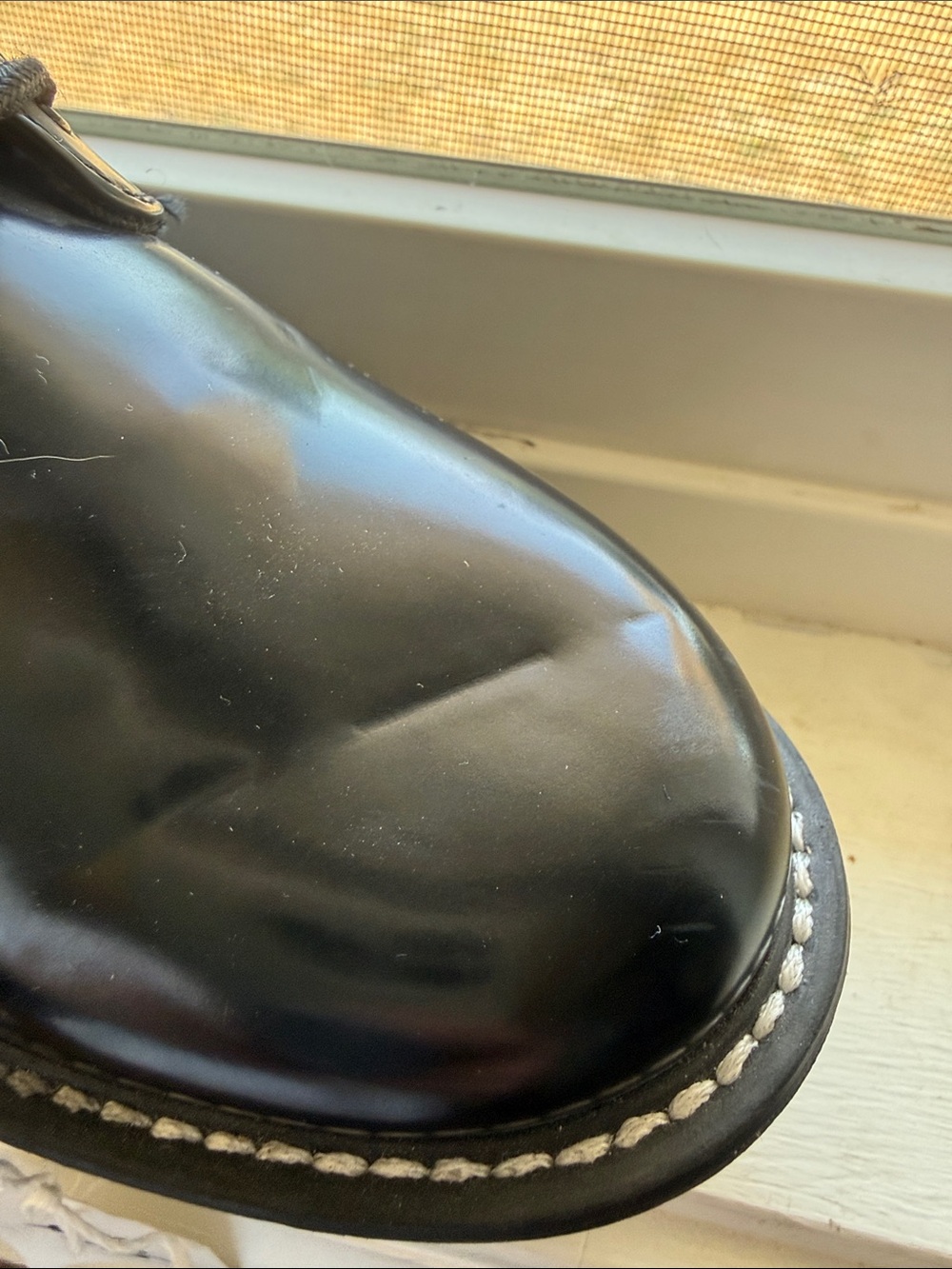 Bershka Black Leather High Block Heel Combat Boots size 8.5 - Picture 8 of 9